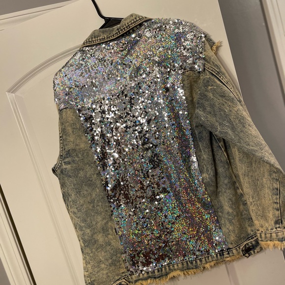 Medium Sequin Denim Jacket - Picture 4 of 4